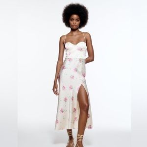 Zara Satin floral dress